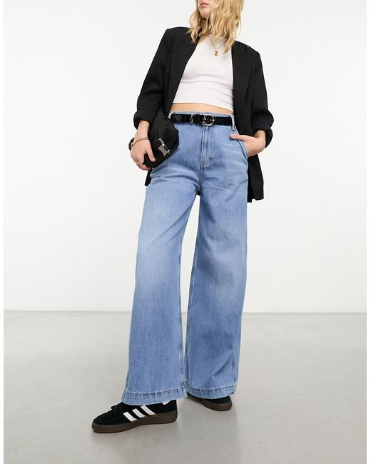 Other Stories stone cut relaxed leg jeans soft wash