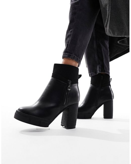 River Island wide fit zip heeled boots