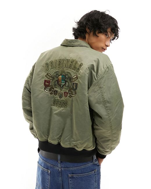Guess Originals crest nylon jacket khaki-