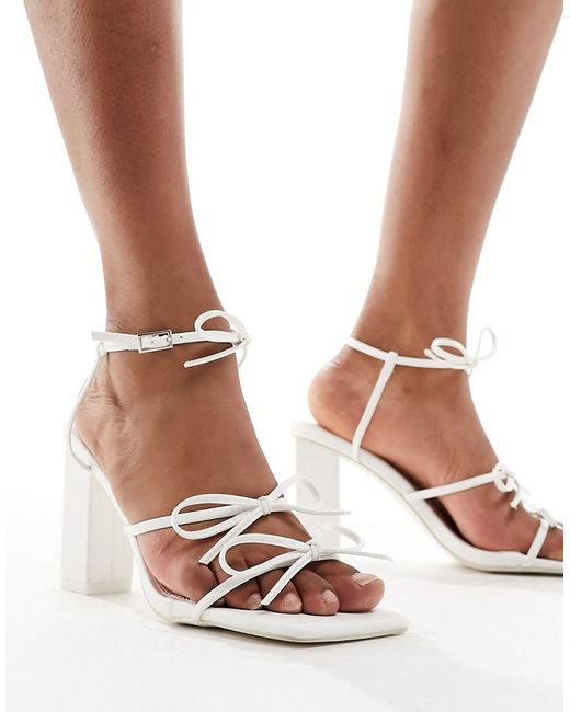 Public Desire mid heeled sandals with bows