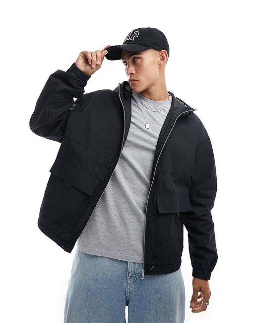 Asos Design windbreaker jacket with hood