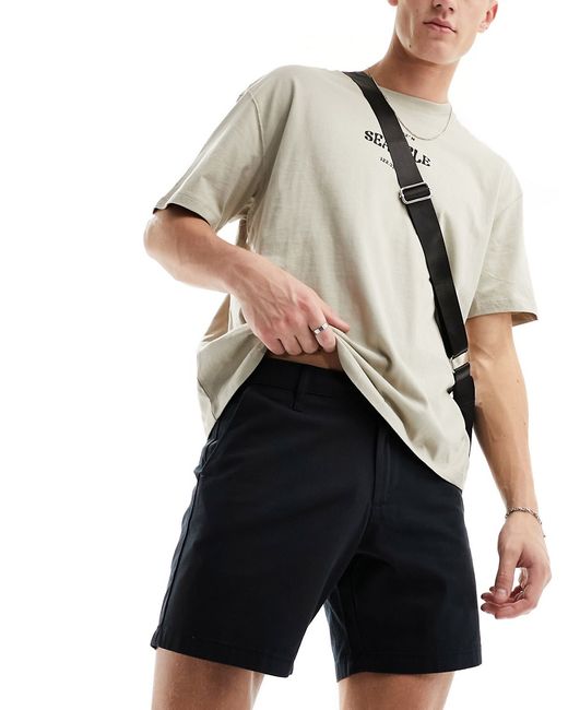 Asos Design slim stretch mid length chino shorts