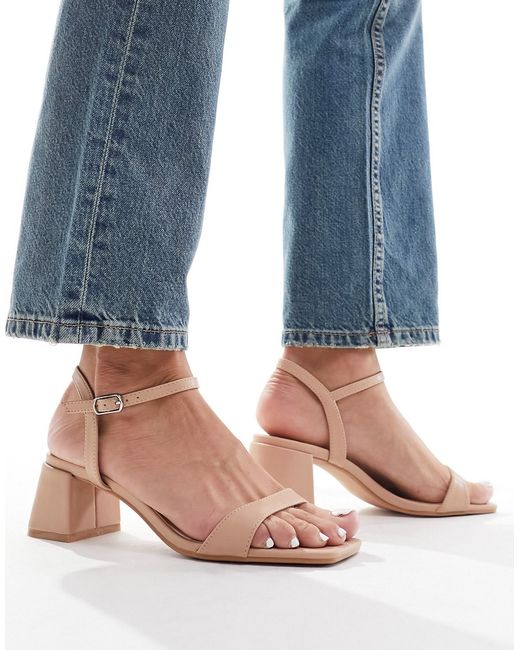 Glamorous low block heeled sandals