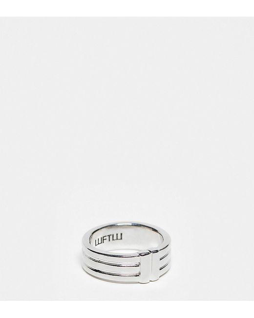 Wftw WTFW engraved line band ring