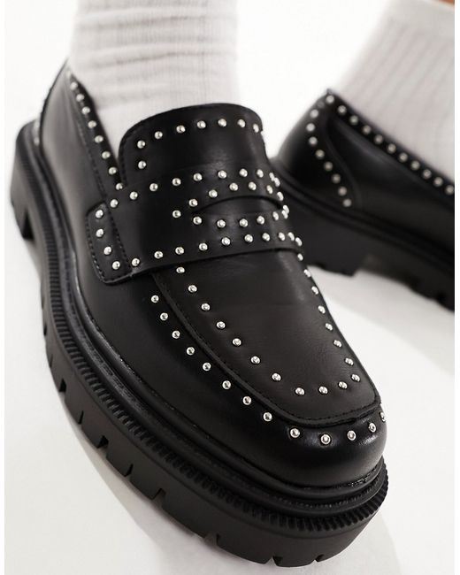 Truffle Collection chunky sole studded penny loafers