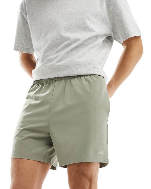Asos 4505 icon 5 inch training shorts with quick dry khaki-