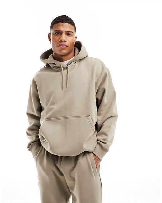 Weekday relaxed fit heavyweight jersey hoodie mole part of a set-