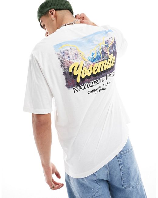 Asos Design oversized t-shirt with scenic back print chest