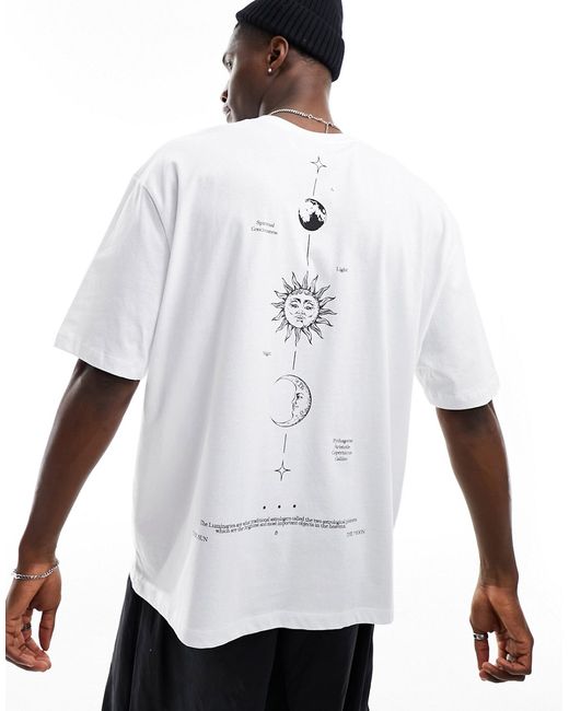 Asos Design oversized T-shirt with celestial back print