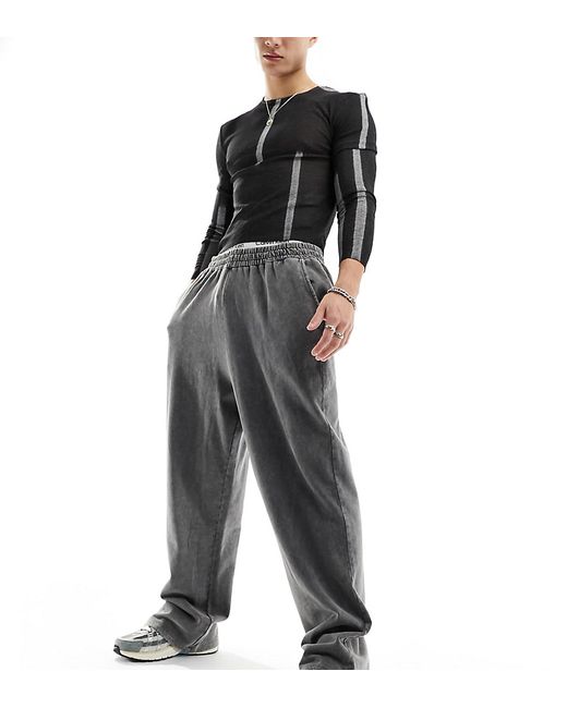 Collusion Relaxed skate sweatpants washed charcoal-