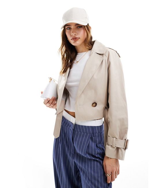 Miss Selfridge cropped trench coat