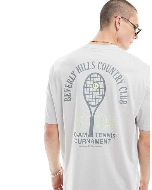 Asos Design oversized T-shirt with tennis back print