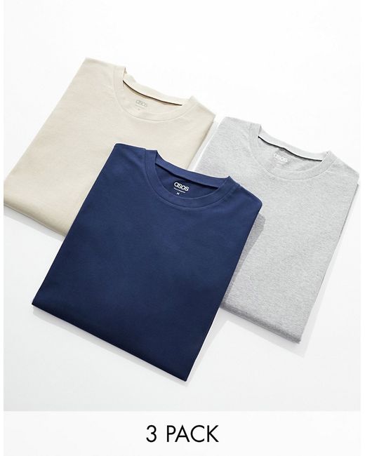 Asos Design 3 pack oversized T-shirt multiple colors
