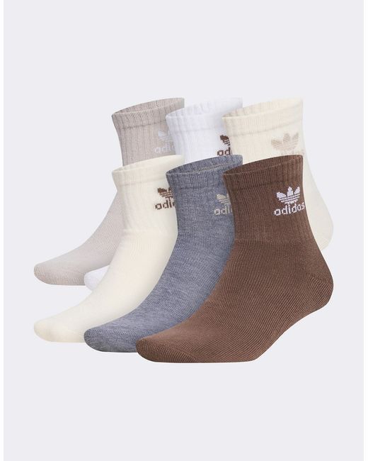 Adidas Originals Trefoil 6-Pack Quarter socks neutrals-