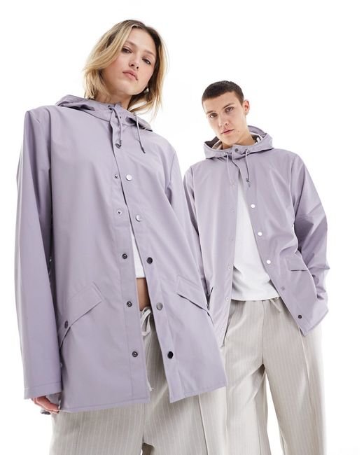 Rains 12010 waterproof short jacket flint lilac