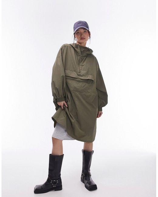 TopShop packable trench coat khaki-