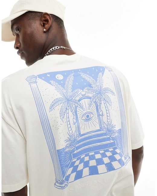 Asos Design oversized T-shirt with celestial back print-