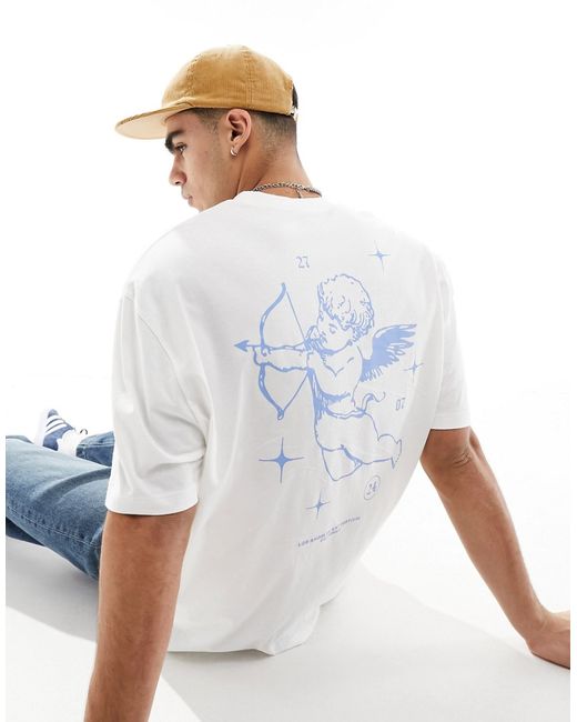 Asos Design oversized t-shirt with back cherub print