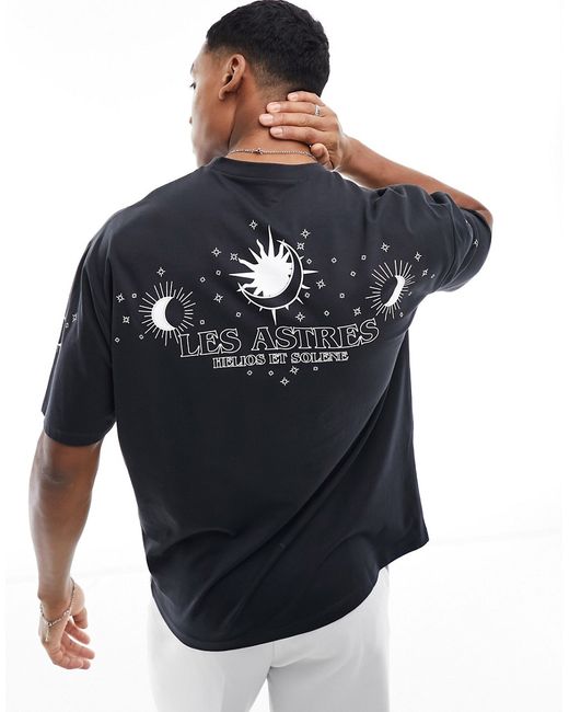 Asos Design oversized T-shirt with celestial back print