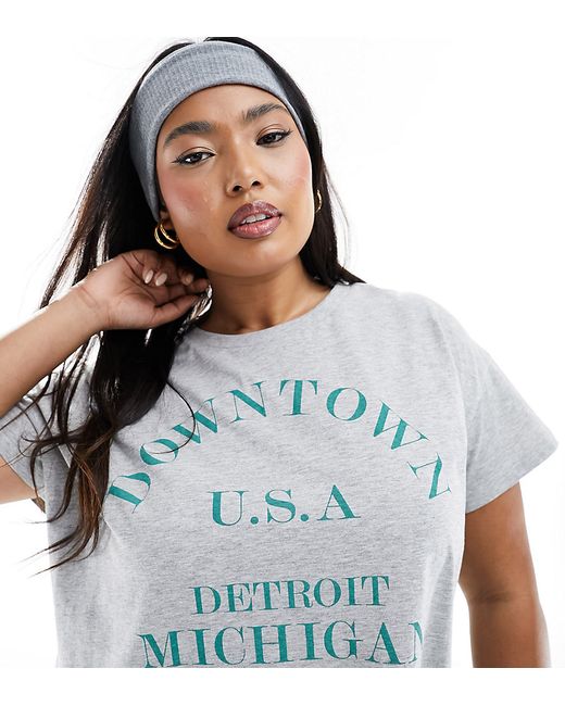 Yours oversized slogan downtown t-shirt
