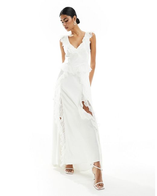 Ever New Bridal ruffle maxi dress ivory-