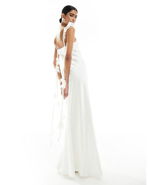 Ever New Bridal trailing rose maxi dress ivory-