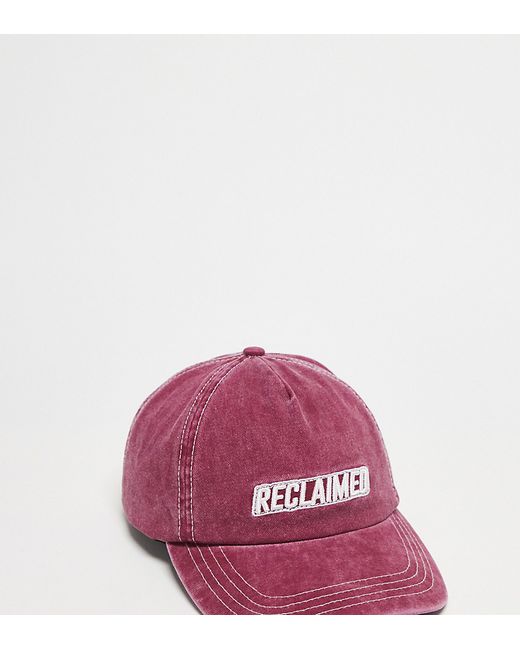 Reclaimed Vintage logo cap washed burgundy-