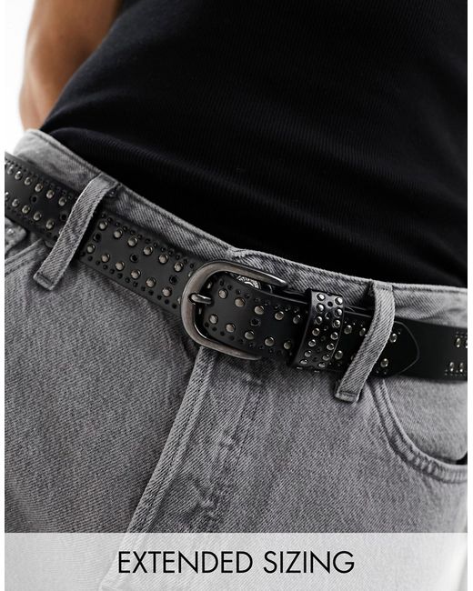 Asos Design belt faux leather with studs