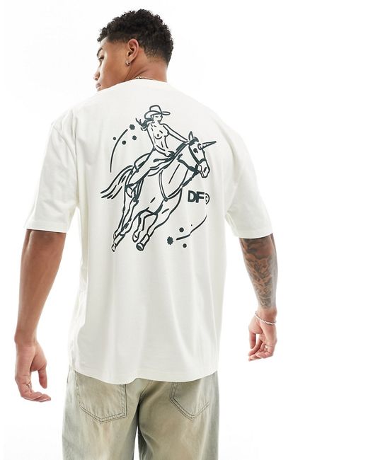 Asos Design Dark Future oversized t-shirt with cowboy back print