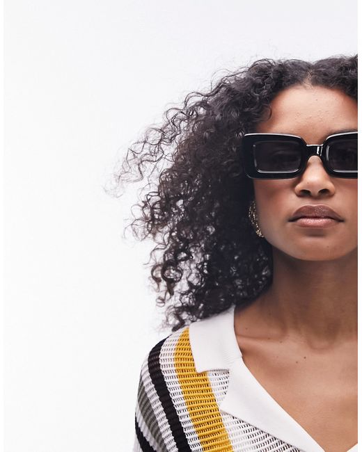TopShop Flossie oversized rectangular sunglasses