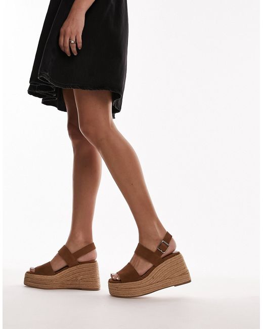 TopShop Jesse suede two part espadrille wedge