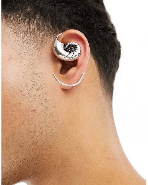 Asos Design shell design ear cuff tone