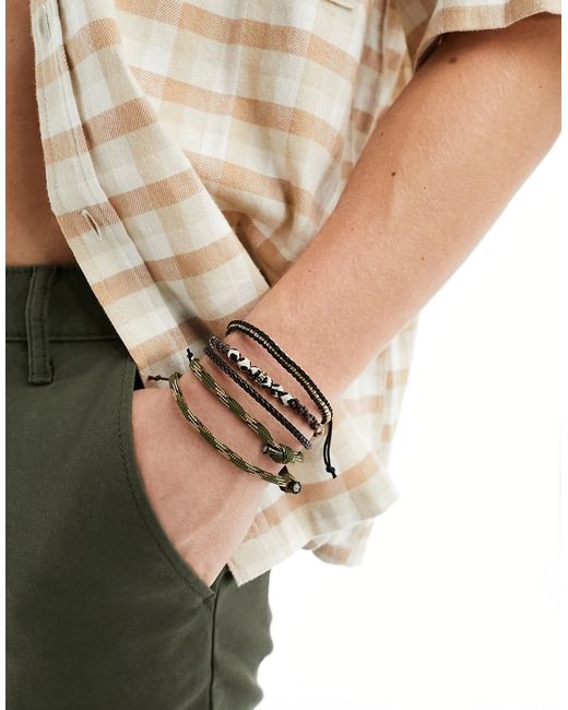 Asos Design 5 pack cord bracelet set