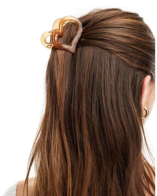 Asos Design hair claw with heart detail