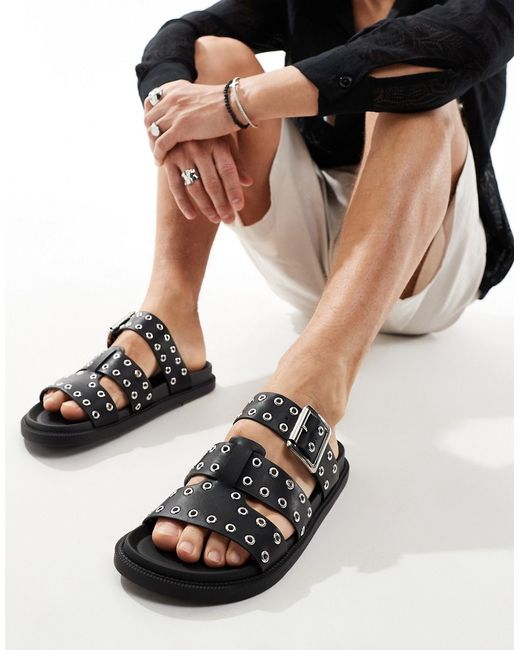 Asos Design Sandals With Studs
