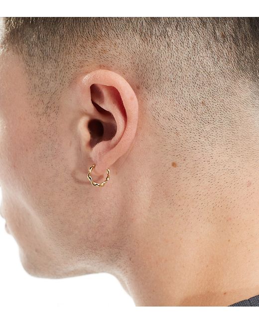 Asos Design twisted hoop earrings