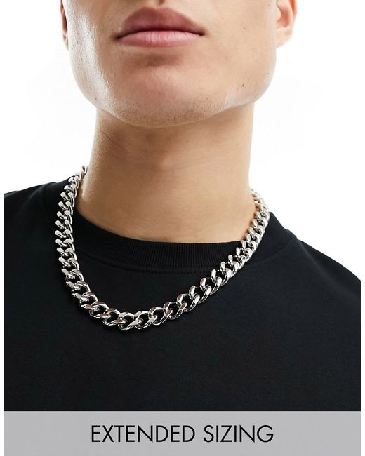 Asos Design waterproof short chunky 13mm neckchain with clasp tone