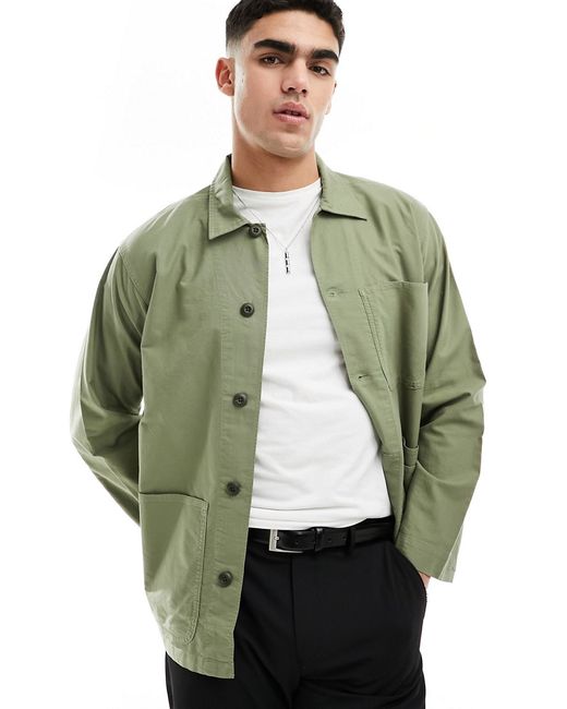 Polo Ralph Lauren icon logo patch pocket garment dyed oxford overshirt classic oversized fit sage