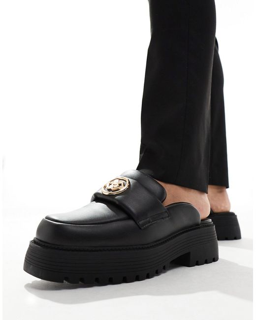 Asos Design chunky padded loafers faux leather-