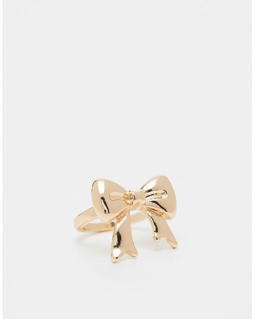 Asos Design ring with bow detail tone