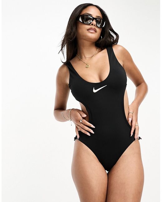 Nike Swimming Explore Wild cutout one piece swimsuit
