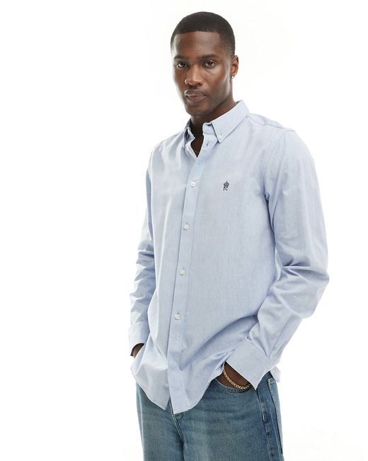 French Connection long sleeve oxford shirt sky