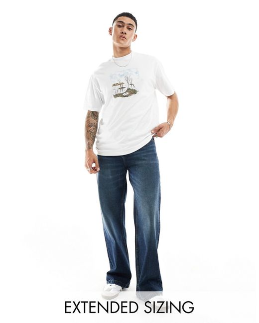 Asos Design super wide leg jeans vintage tint-
