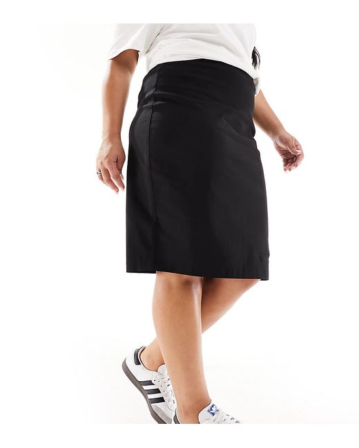 Asos Design Curve high waist bengaline skirt