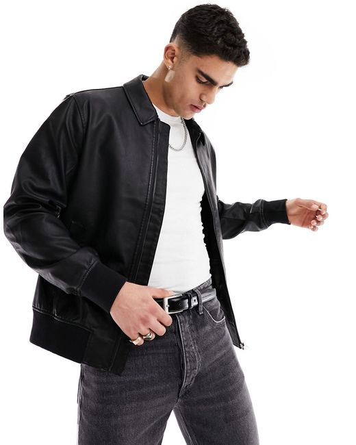 Only & Sons faux leather jacket
