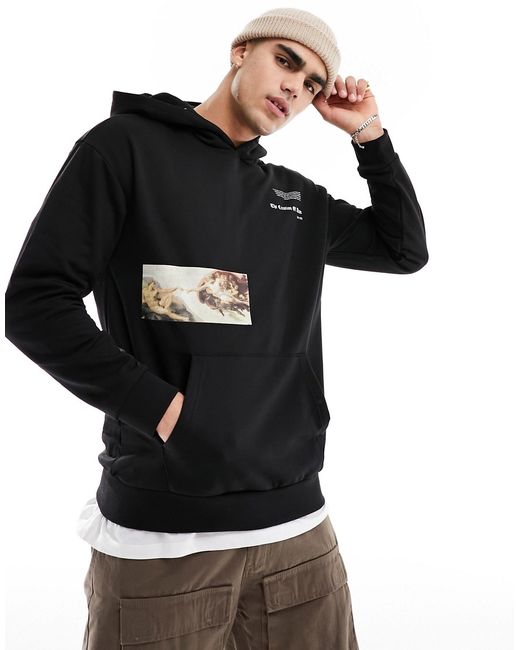 Only & Sons relaxed fit hoodie with Michelangelo print