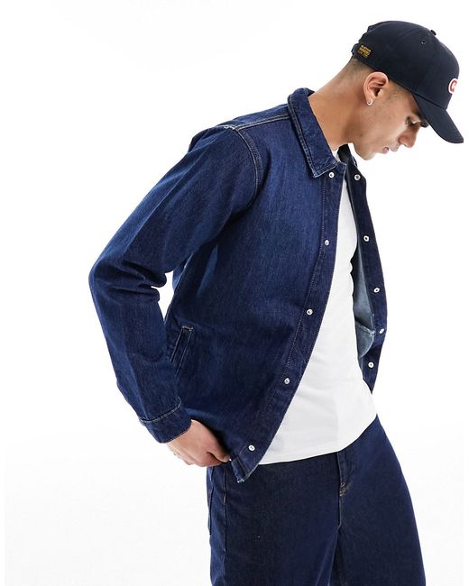 Only & Sons coach denim jacket mid wash