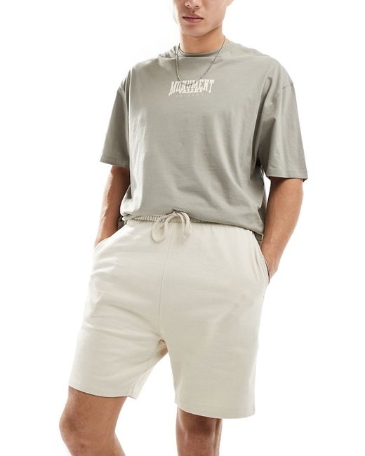 Asos Design slim shorts stone-