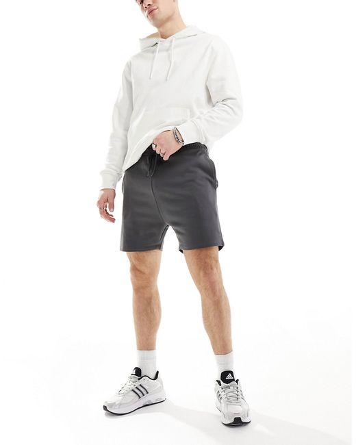Asos Design skinny shorts charcoal-