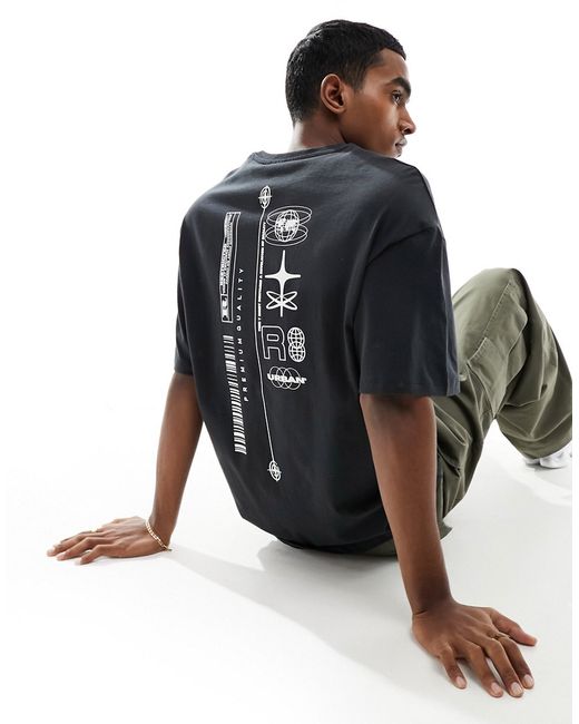 Jack & Jones oversized urban back print T-shirt